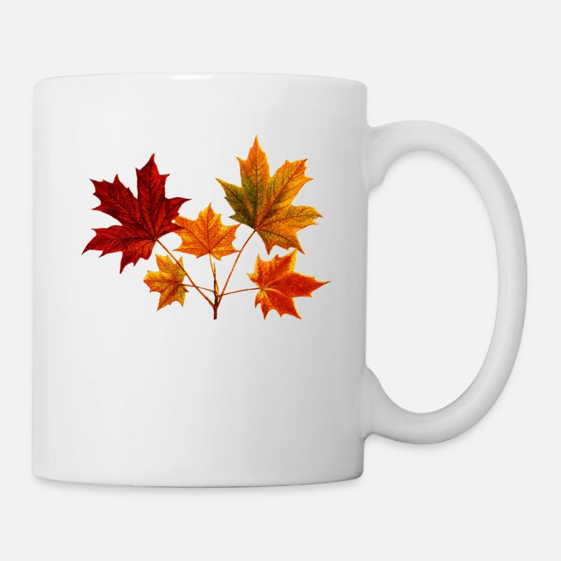 Feuille d'érable feuille d'érable - Mug blanc - blanc