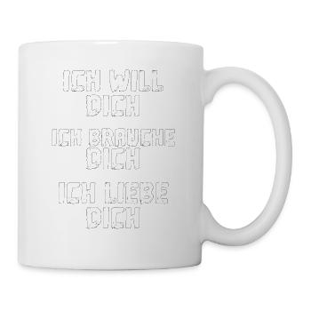 Saint Valentin - Je t'aime - beau dicton - Mug blanc - blanc - Droite