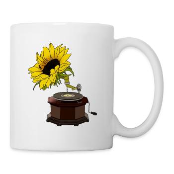Turntable Bloom Gift idea for women & men - Mug - white - Right