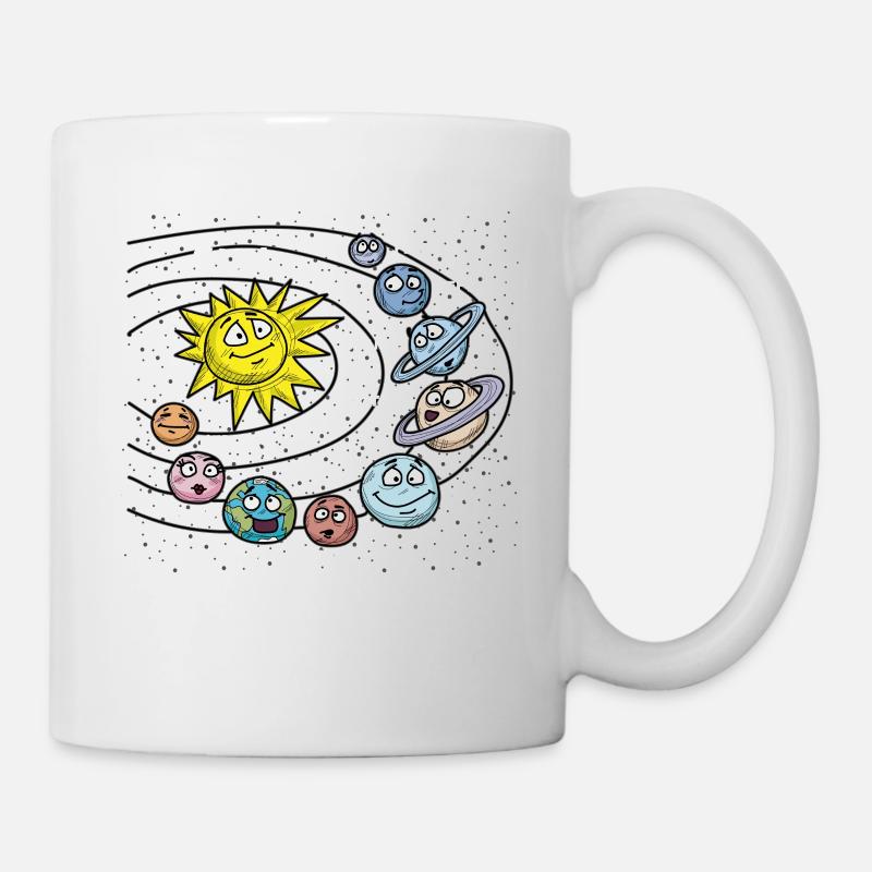 Enfants Soleil Planète Planète Système solaire Système - Mug blanc - blanc