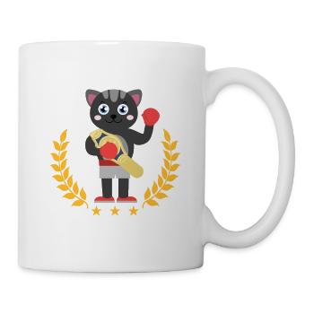 Félin combats Boxe Battements Sport Combat Victoire - Mug blanc - blanc - Droite