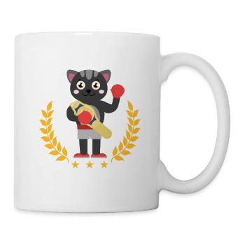 Félin combats Boxe Battements Sport Combat Victoire - Mug blanc - blanc - Droite