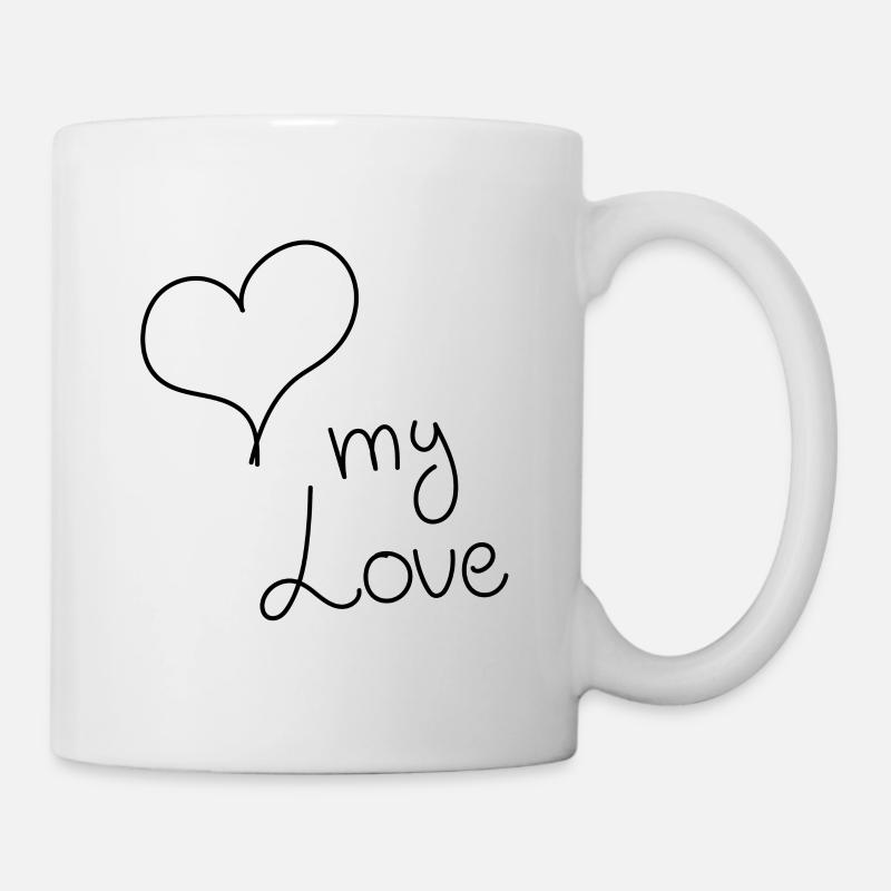 Coeur mon amour - Mug blanc - blanc
