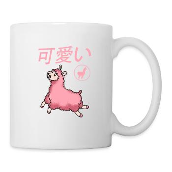 Kawaii lama alpaga cadeau mignon et mignon - Mug blanc - blanc - Droite