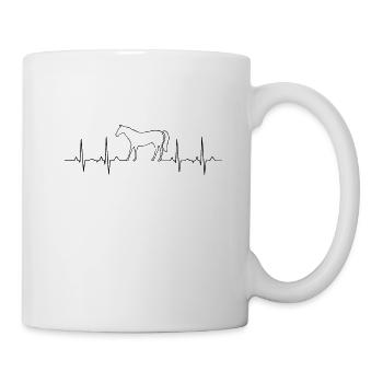 Battement de coeur cheval cheval amant cheval fille - Mug blanc - blanc - Droite