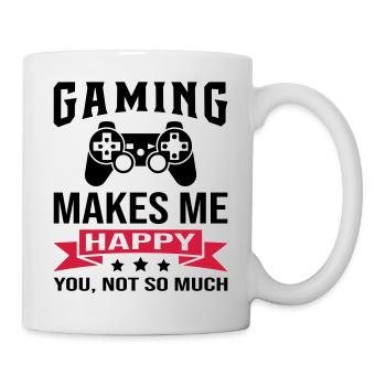 Le jeu me rend heureux - Mug blanc - blanc - Droite