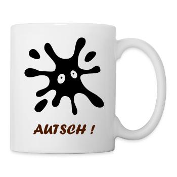 black spot with eyes - Ouch - Mug - white - Right