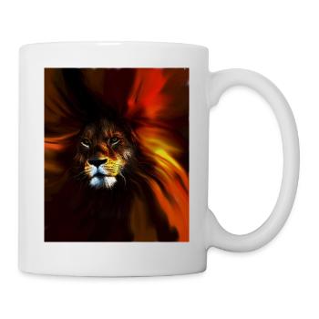 Lion - Roi Majestueux - Mug blanc - blanc - Droite