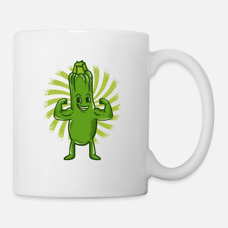 Zucchini Vegan vegetarisch Vegetarier Geschenk - Tasse - Weiß