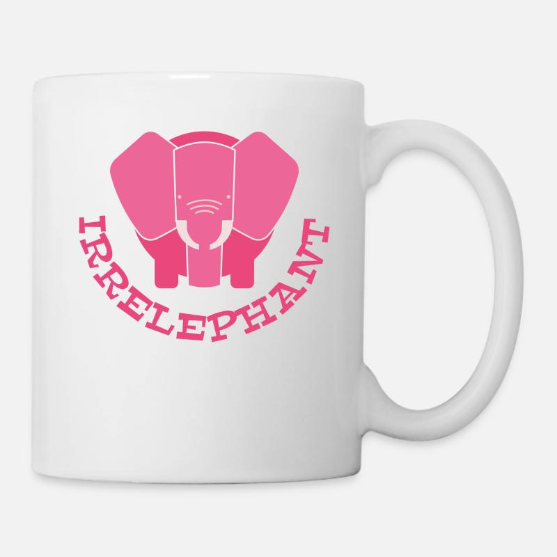 Irrelephant mit dem Elefant - Tasse - Weiß