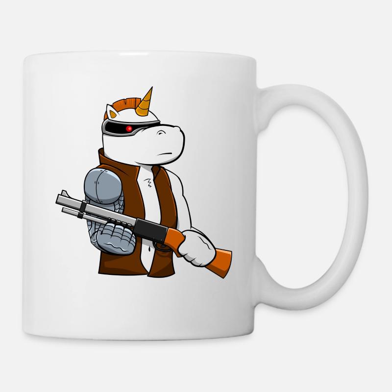 Unicorn cyborg mechanic gift - Mug - white