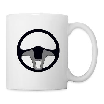 Volant de voiture conduite idée de cadeau taxe sur les véhicules - Mug blanc - blanc - Droite