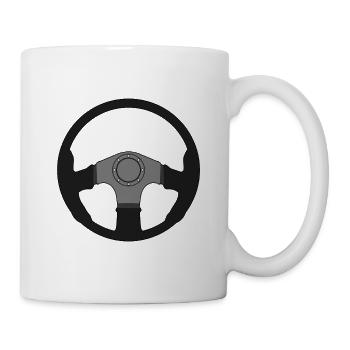 Volant de voiture conduite idée de cadeau taxe sur les véhicules - Mug blanc - blanc - Droite