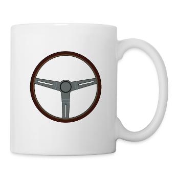 Volant de voiture conduite idée de cadeau taxe sur les véhicules - Mug blanc - blanc - Droite