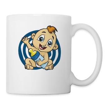 IT S A BOY Bébé Garçon Fils Fiole Naissance Enfant - Mug blanc - blanc - Droite