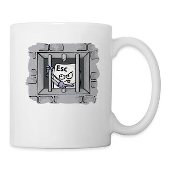 ESCAPE Gefängnis Ausbruch Informatiker Nerd Geek - Tasse - Weiß - Rechts
