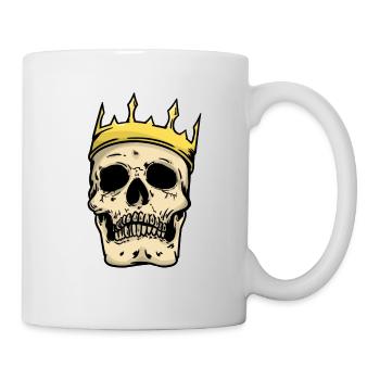 King Skull Fantasy Horror Gothic Dark King Dark - Tasse - Weiß - Rechts