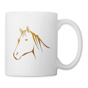 La fille du cheval au cheval d'or - Mug blanc - blanc - Droite