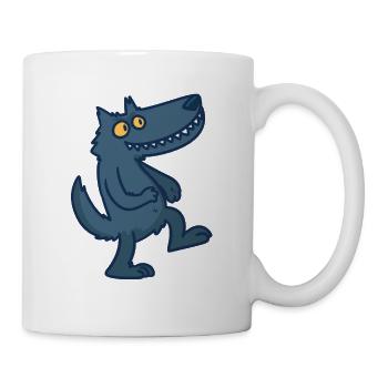 Wolf Cartoon Comic Rudel Beute Geschenk Idee Wild - Tasse - Weiß - Rechts