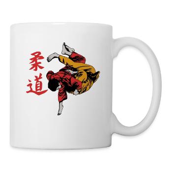 Judo T-Shirt / Geschenkidee / Männer / Frauen - Tasse - Weiß - Rechts