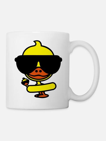 Canard frais en vacances - Mug blanc - blanc