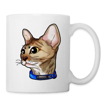 Devon Rex Chat Visage de Chat Amour - Mug blanc - blanc - Droite