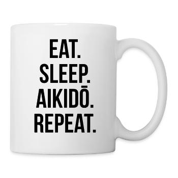 Aikido - Tasse - Weiß - Rechts