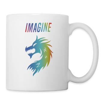 Imagine Fantasy Dragon Tattoo Style Design - Mug blanc - blanc - Droite