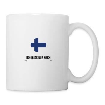 Keine Therapie Ich Muss Nur Nach Finnland - Tasse - Weiß - Rechts