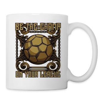 Être le champion | Cadeau de sport de ballon de football - Mug blanc - blanc - Droite