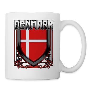 Danish coat of arms Kingdom of Denmark country gift - Mug - white - Right