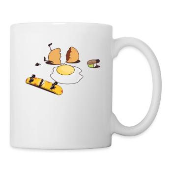 Opened skateboard egg - Mug - white - Right