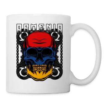Armenischer Totenkopf Jerewan Sewan Geschenkidee - Tasse - Weiß - Rechts