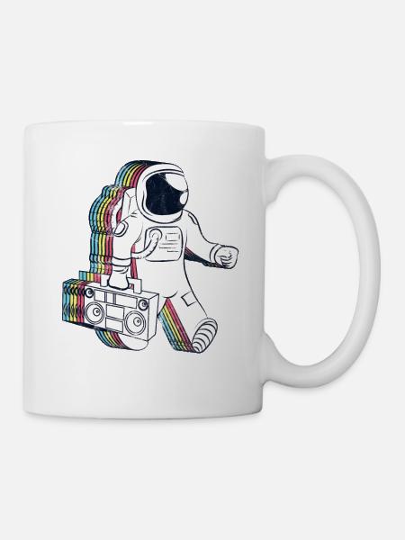 Astronaut Weltall Weltraum Space Musik Hipster - Tasse - Weiß