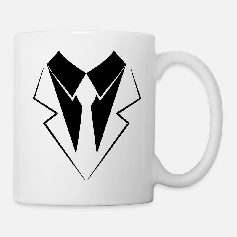 Bond James Schlips Anzug Blazer Sakko Hemd T-Shirt - Tasse - Weiß