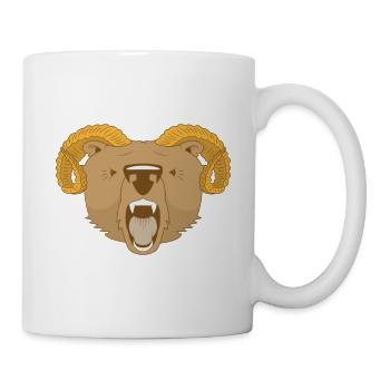 ours de bélier - Mug blanc - blanc - Droite