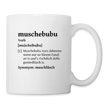muschebubu romantic cozy Saxony T-Shirt - Mug - white - Right