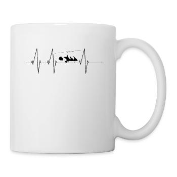 Gyrocopter Tragschauber Heartbeat Geschenk s 0438 - Tasse - Weiß - Rechts