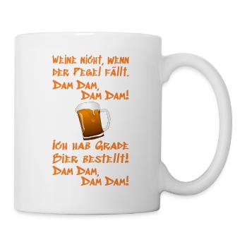 Don't cry when the level drops. Dam Dam, Dam Dam - Mug - white - Right