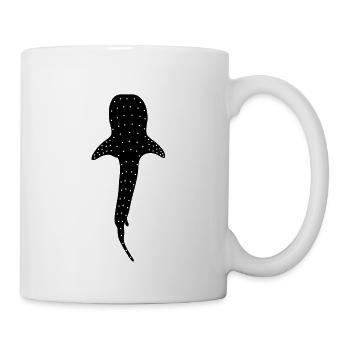Walhai Wal Hai Whale Shark Silhouette Geschenk - Tasse - Weiß - Rechts