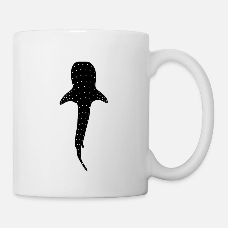 Cadeau de silhouette de requin-baleine requin-baleine - Mug blanc - blanc