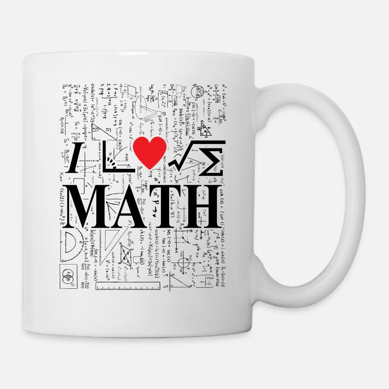 i love math - Mug blanc - blanc