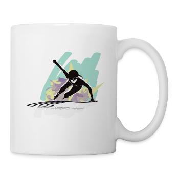 Eislauf Sport Shorttrack Speed Race T-Shirt - Tasse - Weiß - Rechts