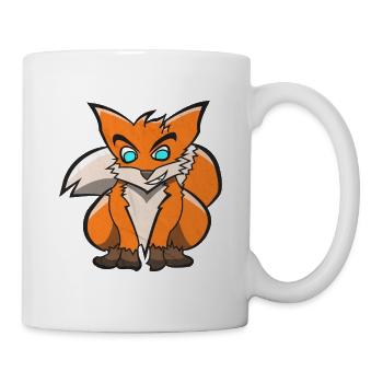 Cool fox cartoon - Mug - white - Right