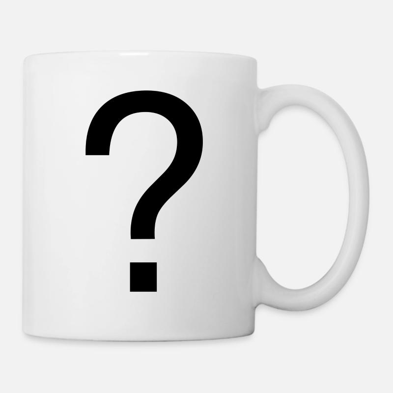 ?, Fragezeichen - Tasse - Weiß