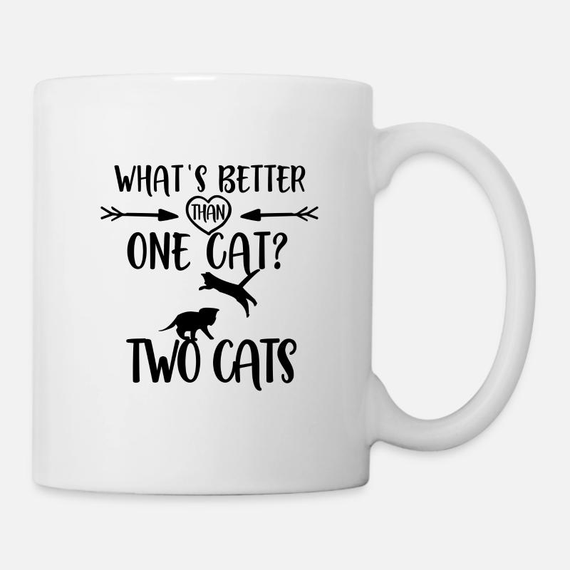 Chats en disant - Mug blanc - blanc