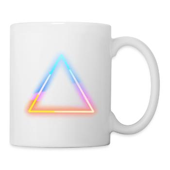 Modernes leuchtendes Neon drei Eck - Tasse - Weiß - Rechts