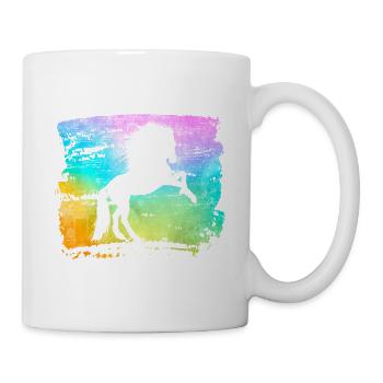 Horse Silhouette Stallion Mare Woman Love Gift - Mug - white - Right