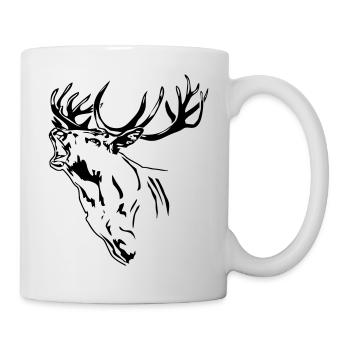 Deer - Antlers - Deer - Deer - Hunt - Mug - white - Right