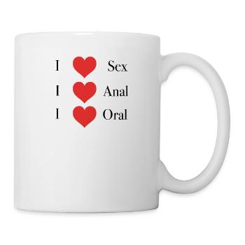 i love sex anal oral - Mug - white - Right